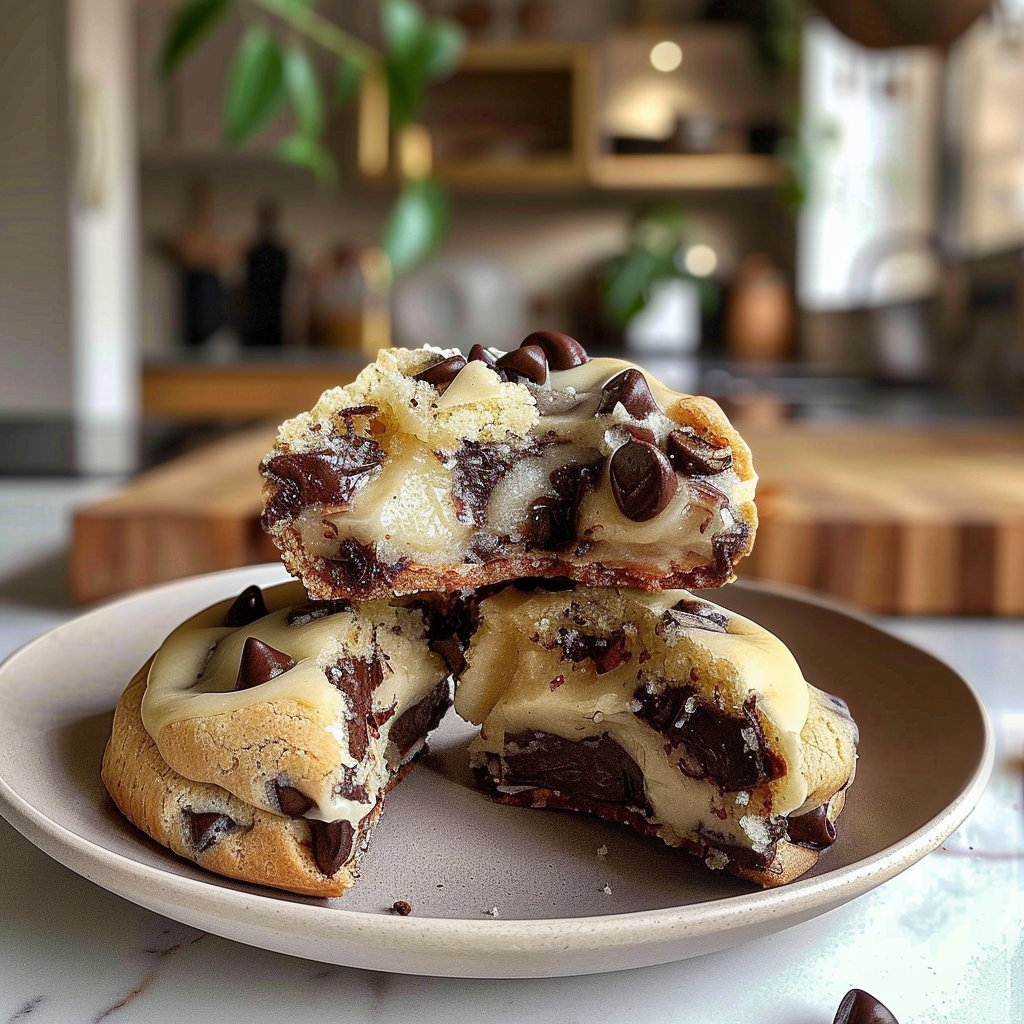 Cheesecake Stuffed Chocolate Chip Cookies