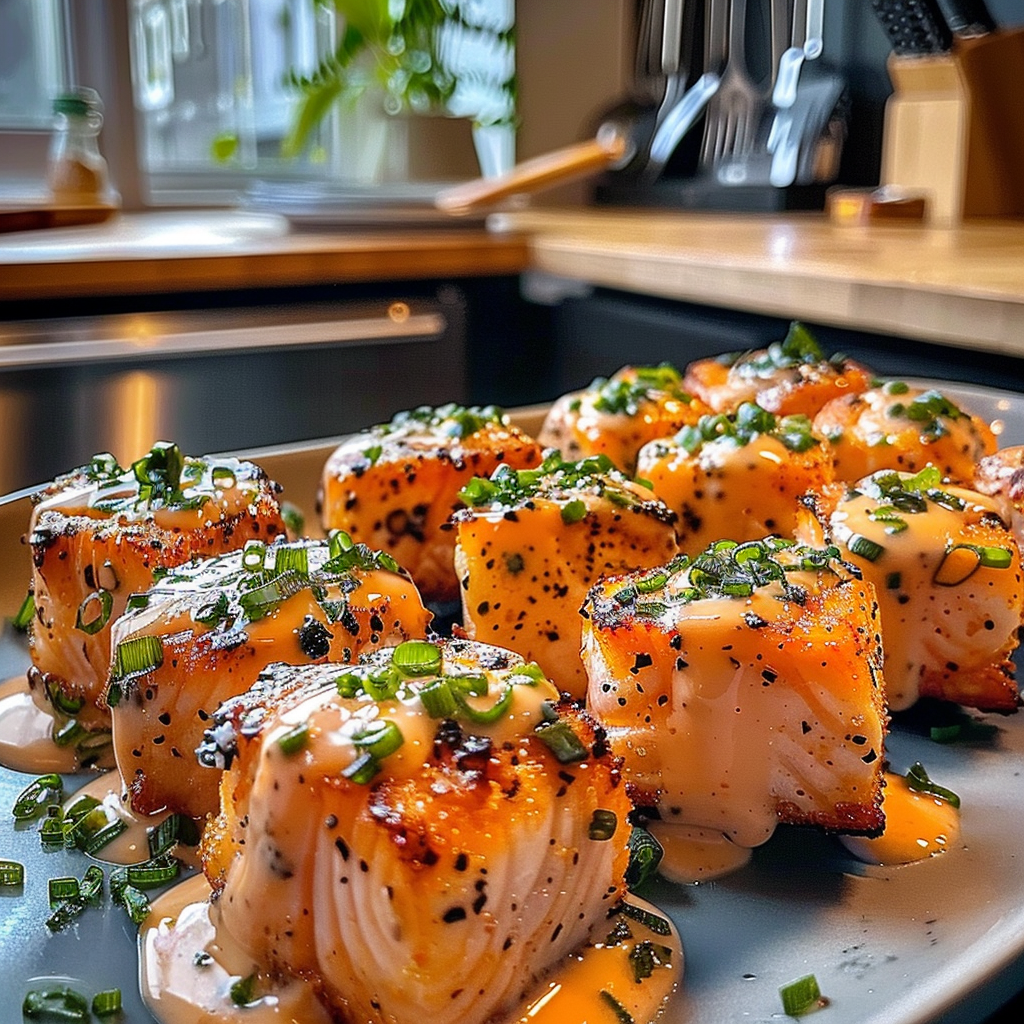 Crispy Bang Bang Salmon Bites