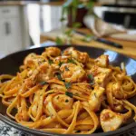 Cowboy Butter Chicken Linguine Dish