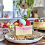 Easter Mini Cheesecakes on a Platter