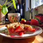 Strawberry Rhubarb Pie Slice