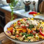Colorful Pasta Primavera Dish