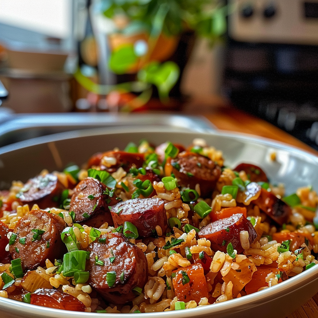 One Pot Sausage And Rice Dish