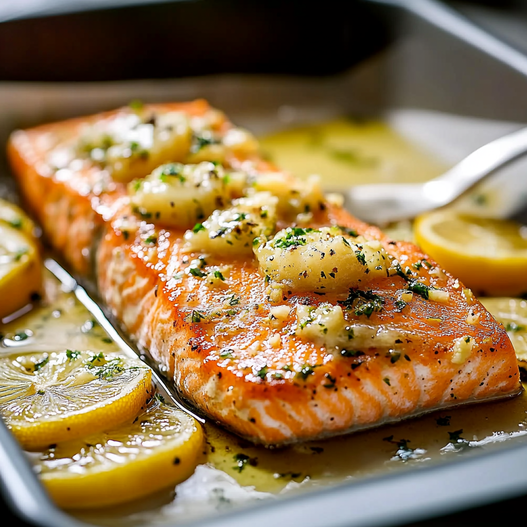 Baked Salmon with Garlic Butter