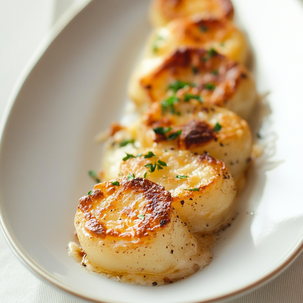 Roasted Garlic Potatoes au Gratin
