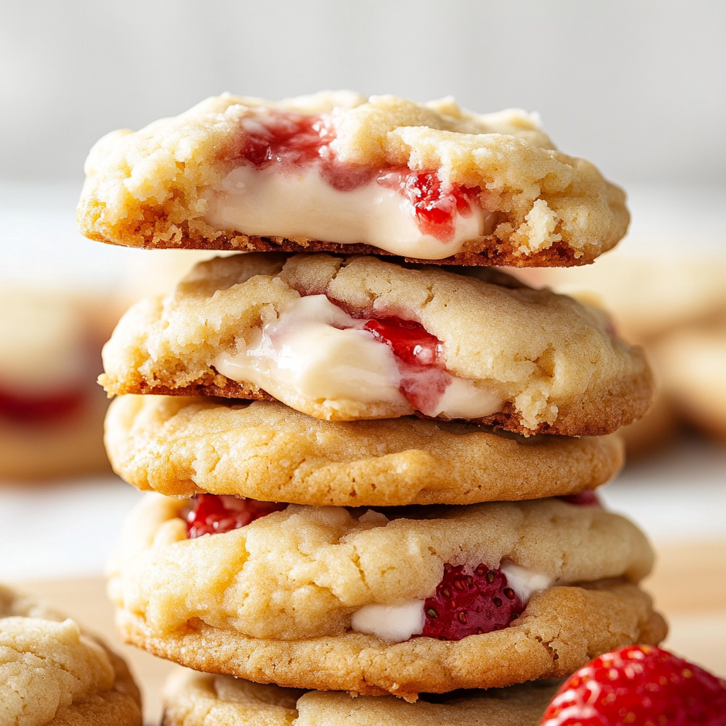 Strawberry Cheesecake Cookies
