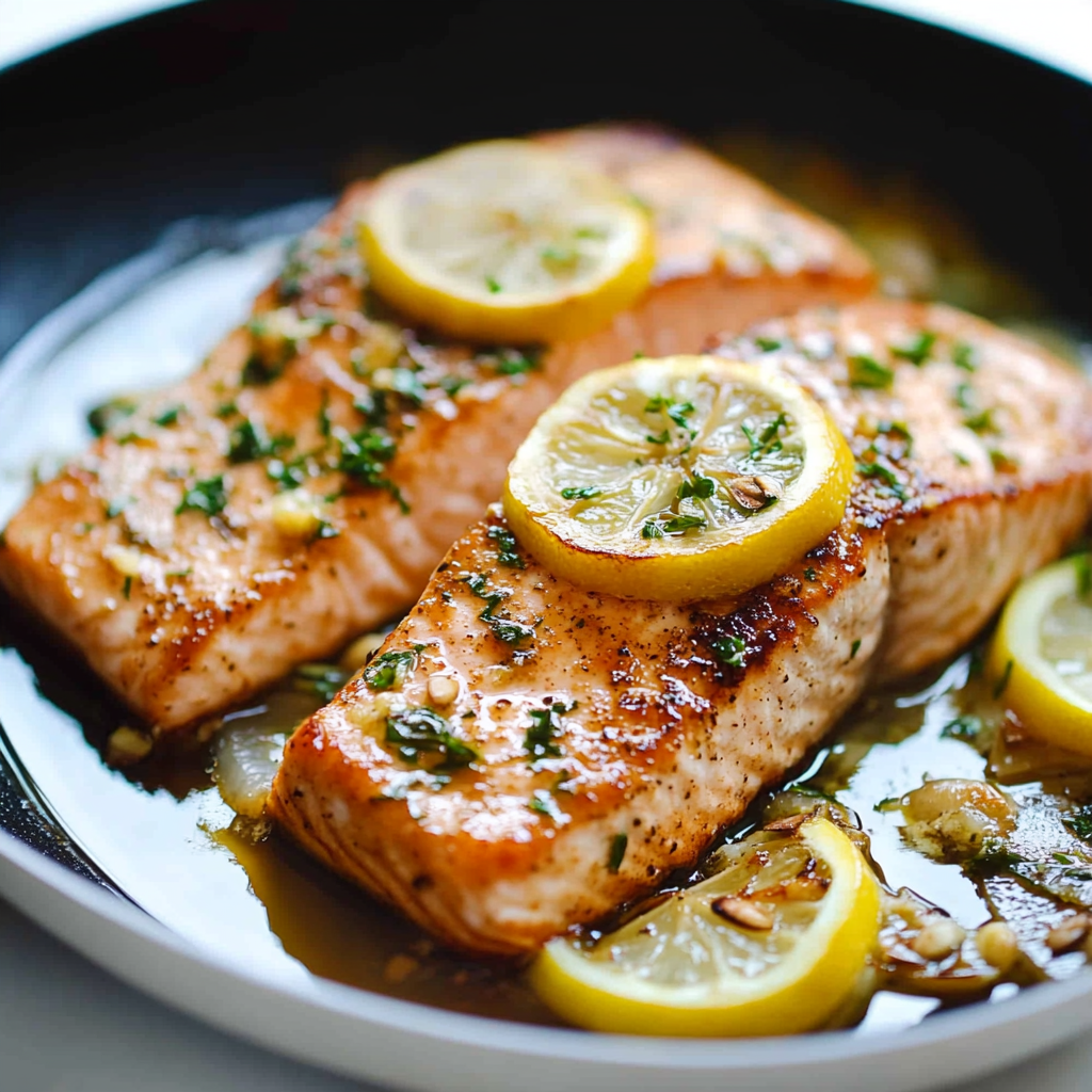 One-Pan Lemon Garlic Salmon Dish