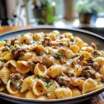 Creamy Beef and Shells Dish