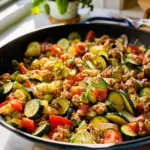 Ground Turkey and Zucchini Skillet Dish