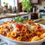 Easy Pizza Pasta Bake Dish