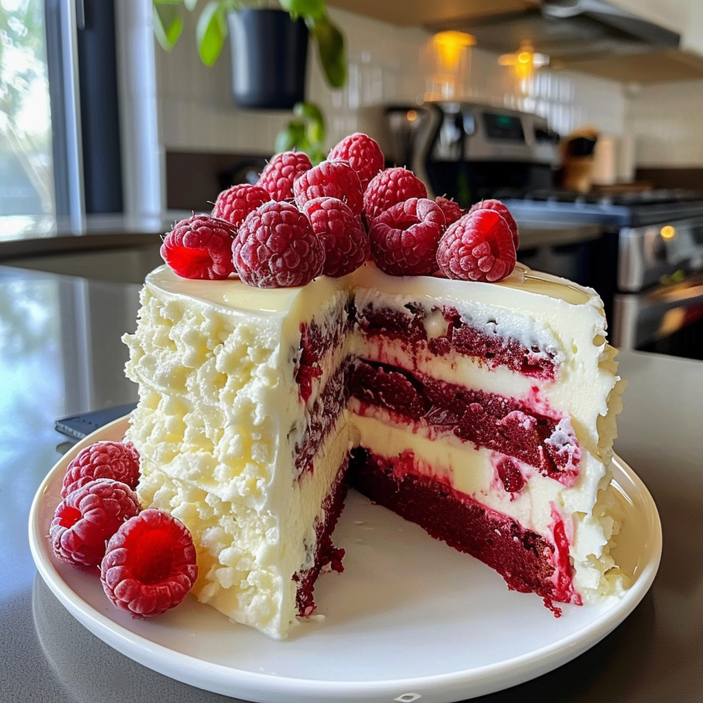 White Chocolate Raspberry Dream Cake
