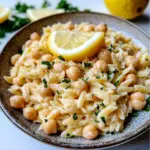 Creamy Lemon Ricotta Orzo with Chickpeas