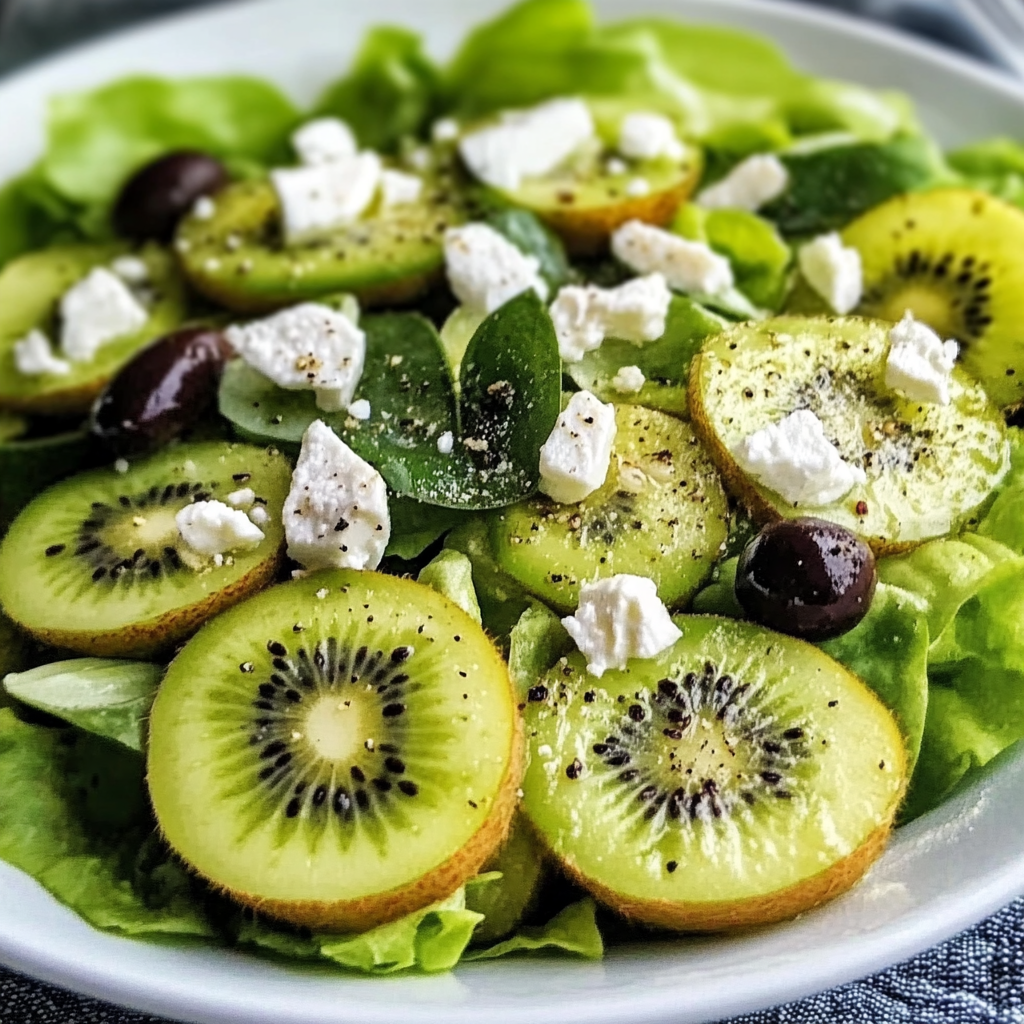 Kiwi Avocado Feta Salad