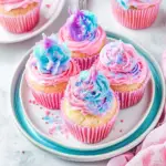 Fluffy Cotton Candy Cupcakes