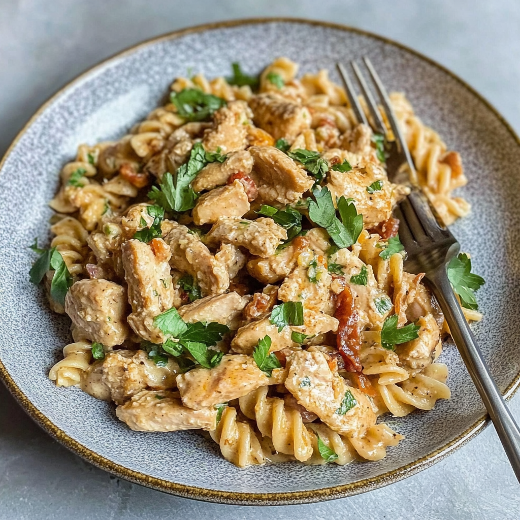 Cheesy Creamy Chicken Rotini Recipe