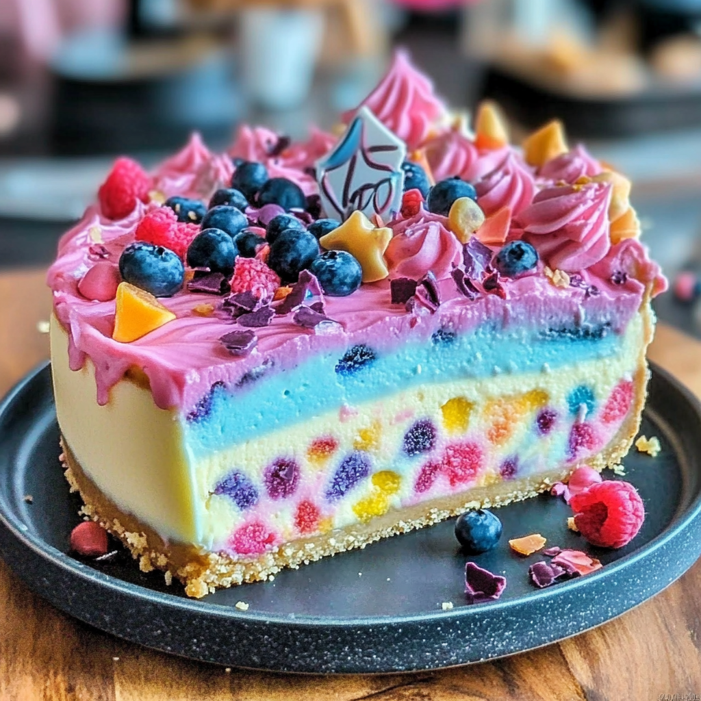 Unicorn Swirl Cheesecake