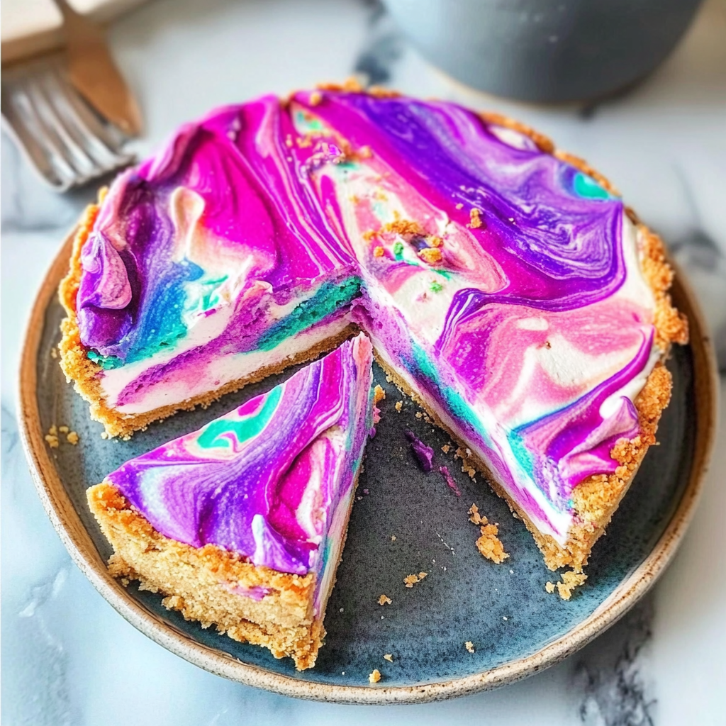 Unicorn Swirl Cheesecake