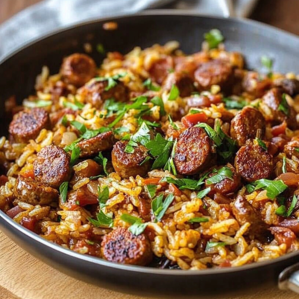 Cajun Sausage and Rice Skillet Recipe