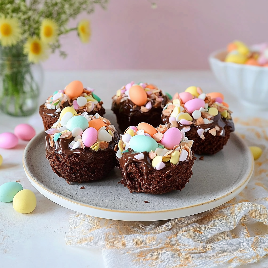 Easy No-Bake Chocolate Easter Nests