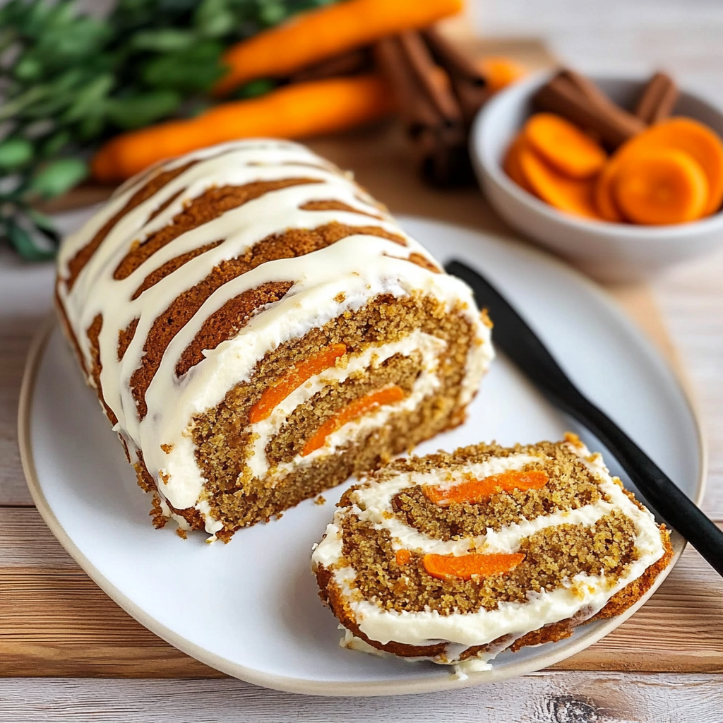 Homemade Carrot Cake Roll –