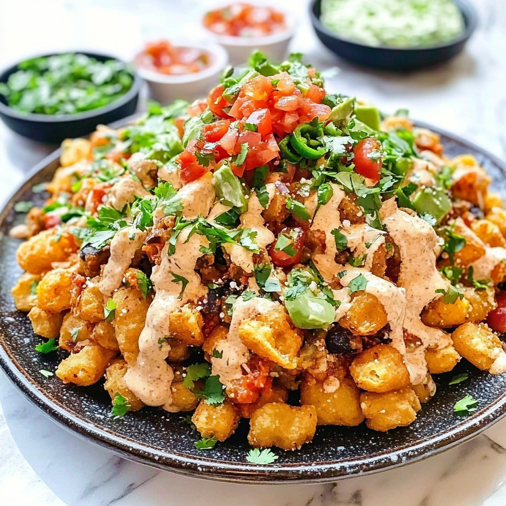 Crispy Tater Tot Nachos