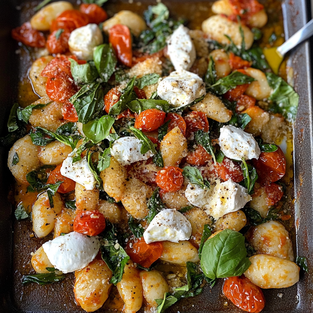 Sheet Pan Tomato Basil Gnocchi Recipe