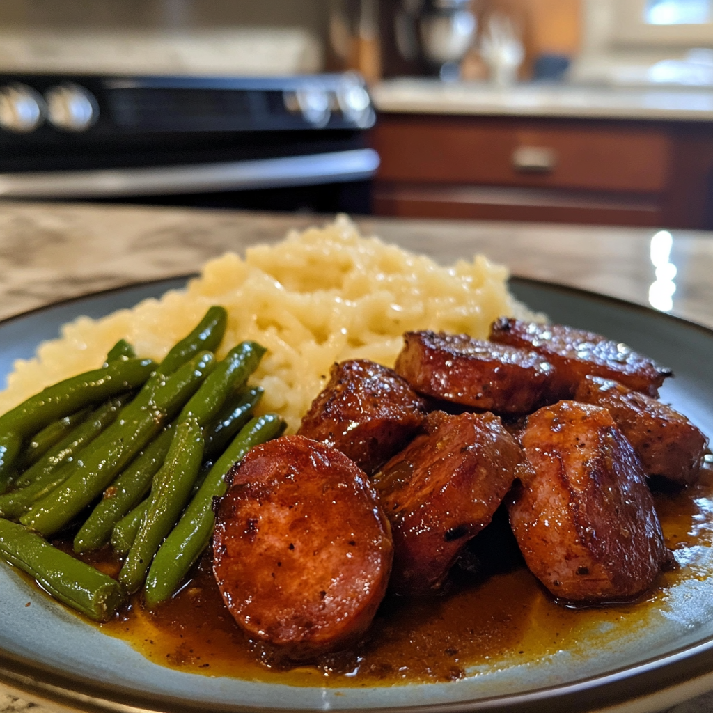 Crockpot Kielbasa and Green Beans Recipe