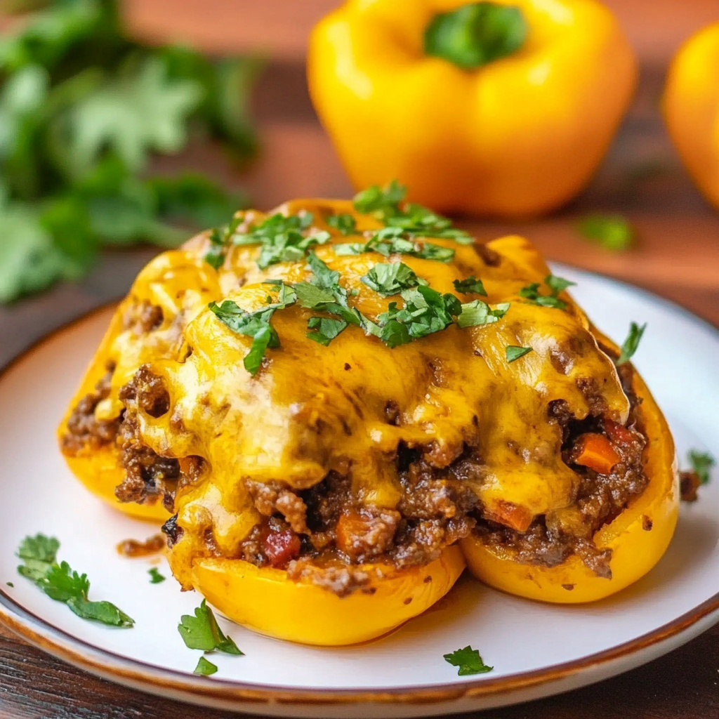 Air Fryer Sloppy Joe Stuffed Peppers Recipe