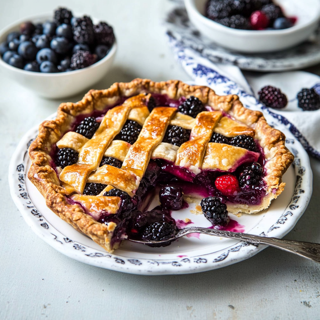 Easy Blackberry Peach Pie Recipe