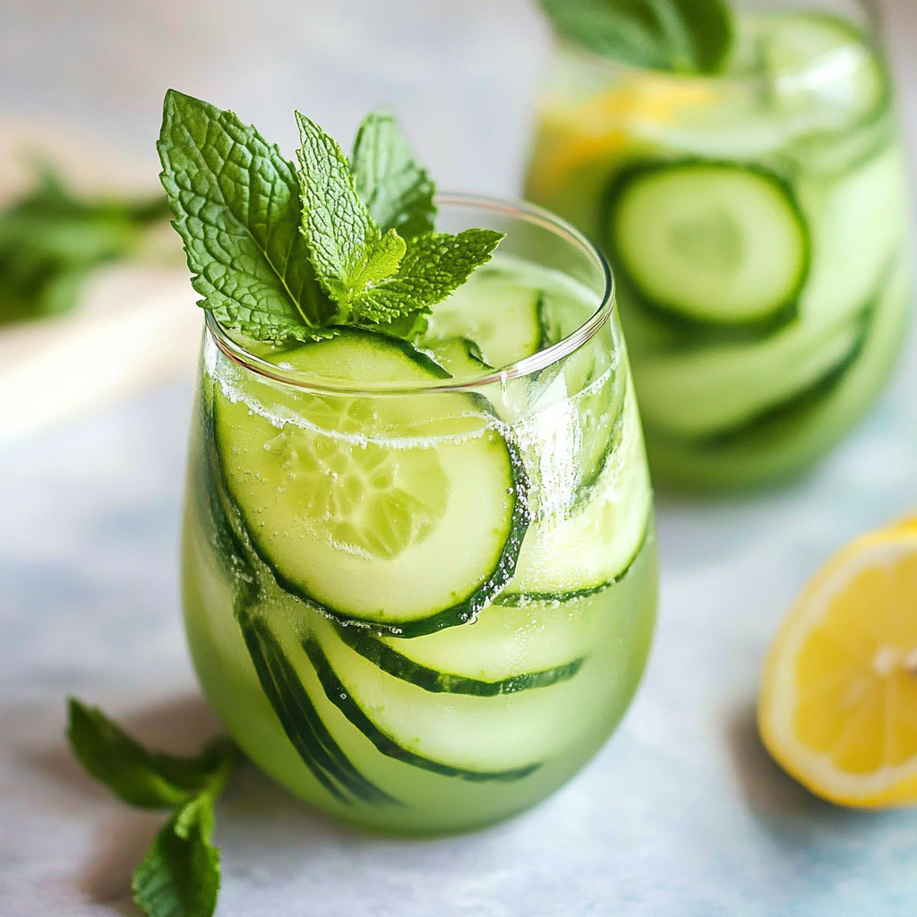 Cucumber Mint Sparkling Water Recipe