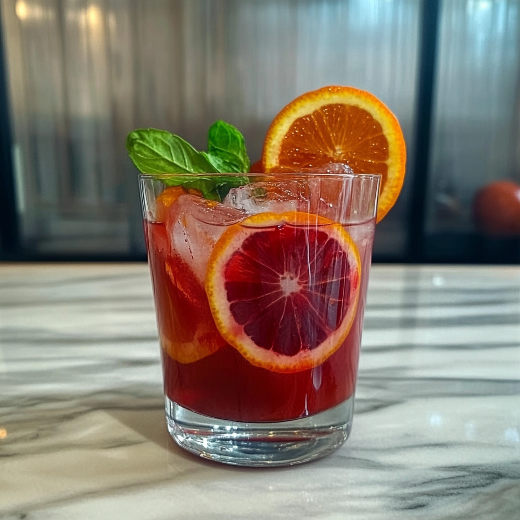 Hibiscus Iced Tea with Orange Slices Recipe