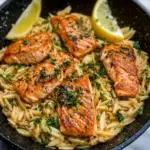 Lemon Orzo with Salmon