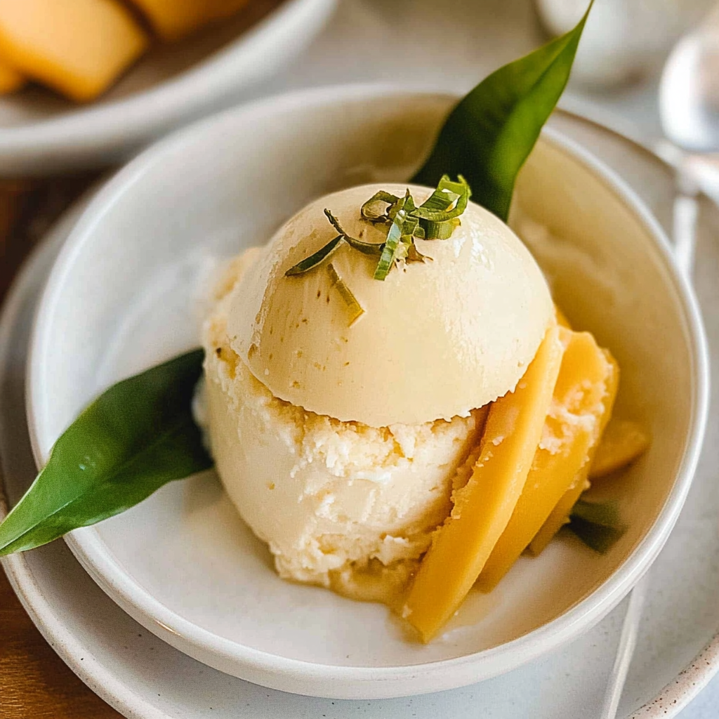 Mango Sticky Rice Ice Cream Cups Recipe