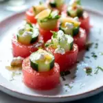 Watermelon Feta Cucumber Bites Recipe