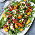 Peach Burrata Arugula Salad Recipe