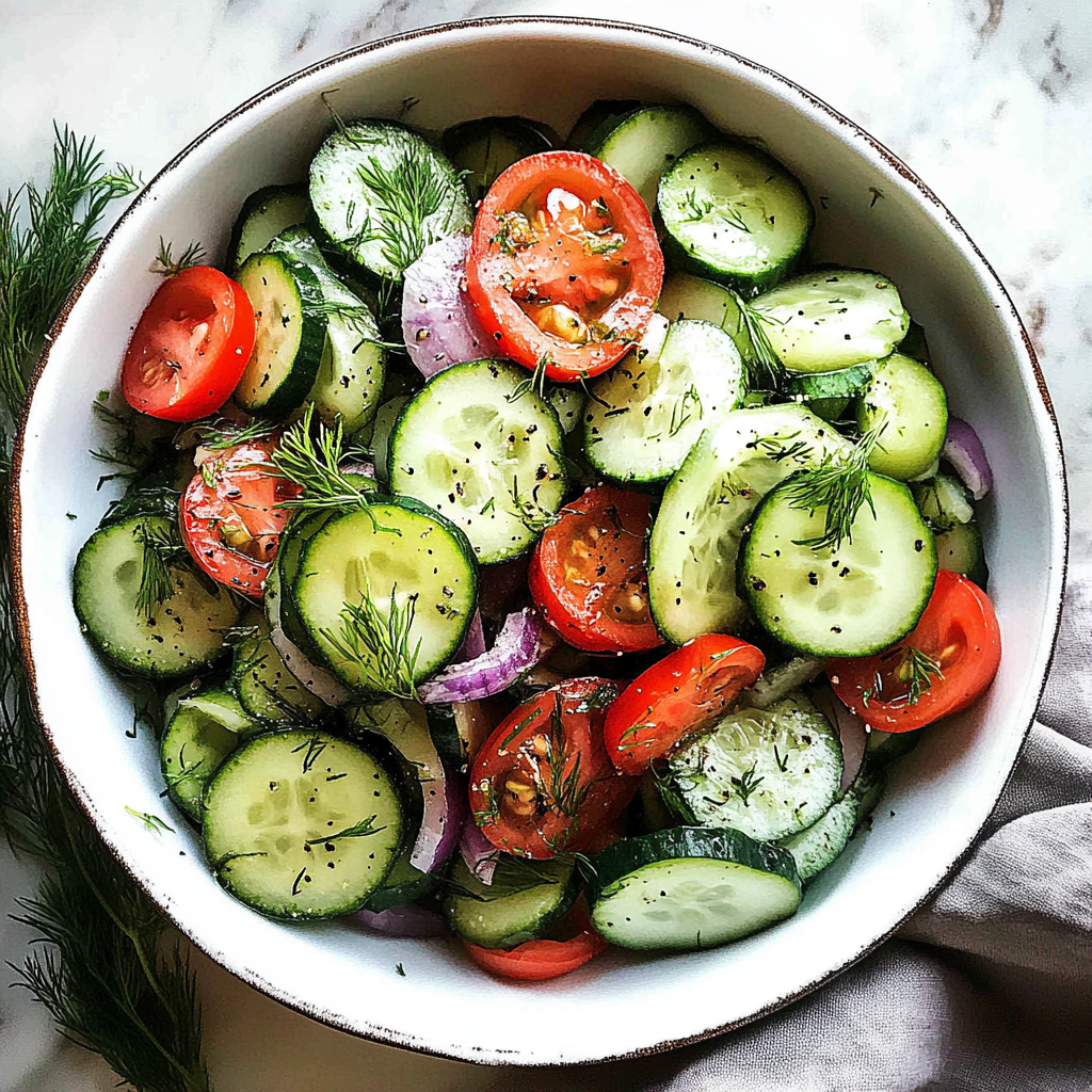 Cucumber Salad with Dill & Vinegar