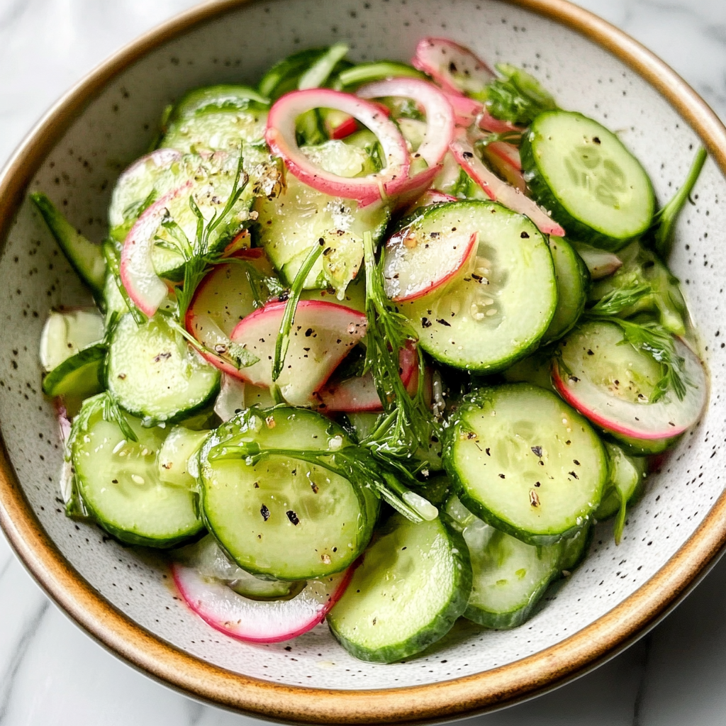 Low-Carb Cucumber Salad with Apple Cider Vinegar