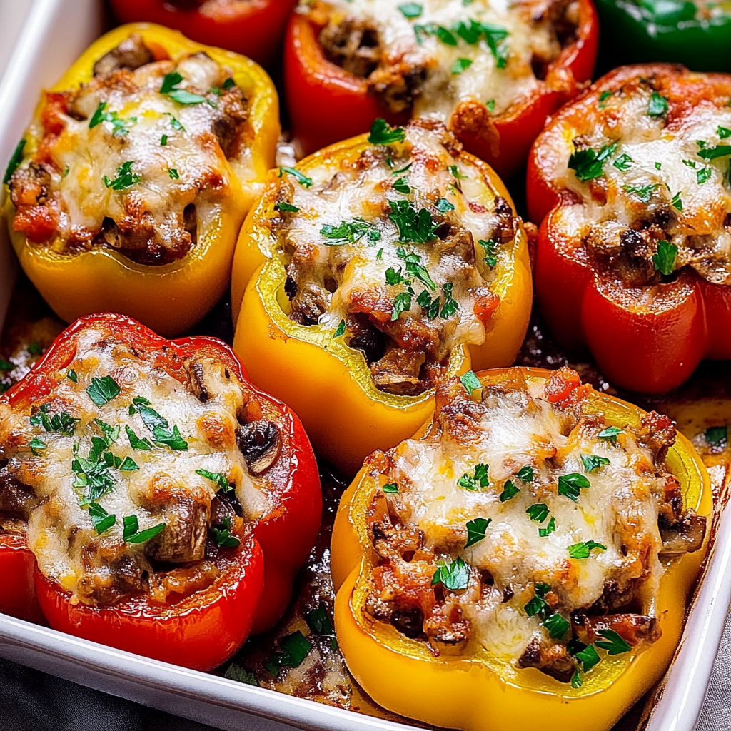 Mushroom Stuffed Bell Peppers Recipe