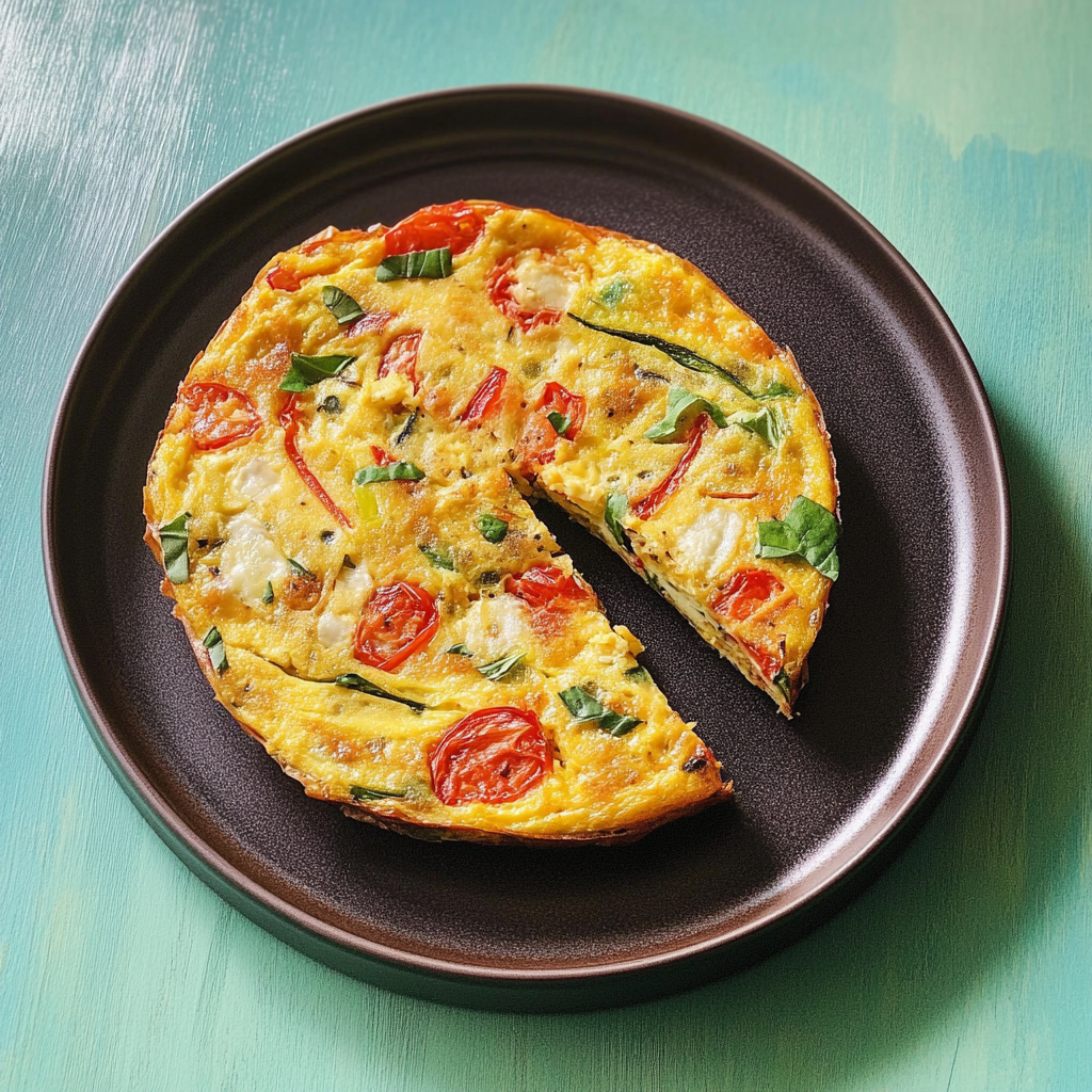 Quinoa Frittata with Roasted Red Peppers