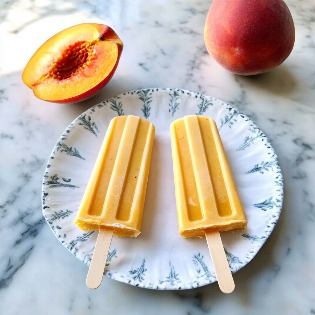 Vegan Coconut Peach Popsicles Recipe
