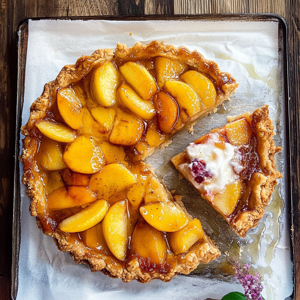 Peach Galette with Honey Drizzle Recipe