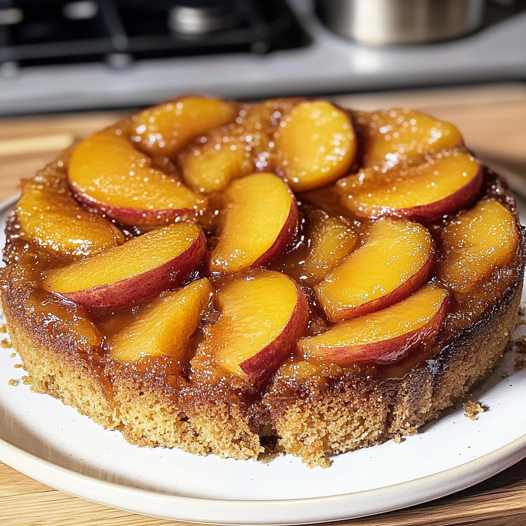 Peach Upside-Down Cake Recipe