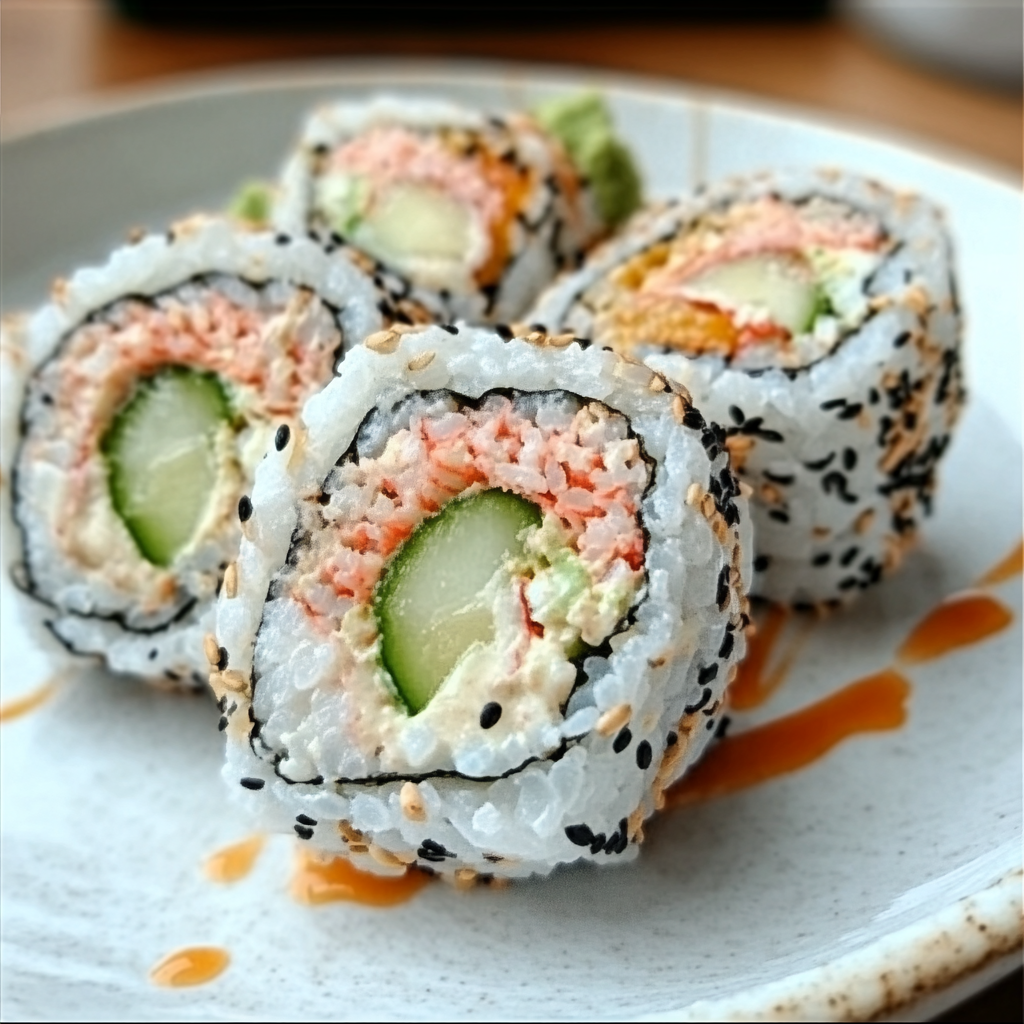 Homemade California Sushi Rolls Recipe