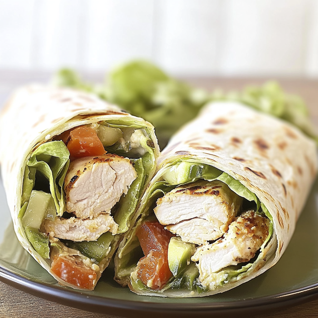 Grilled Chicken Caesar Salad Wrap Recipe