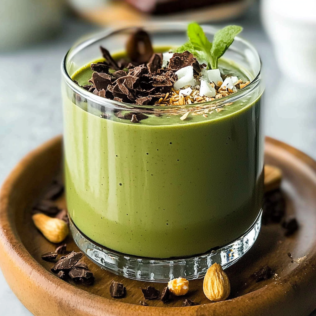 Delicious Chocolate Peanut Butter Green Smoothie