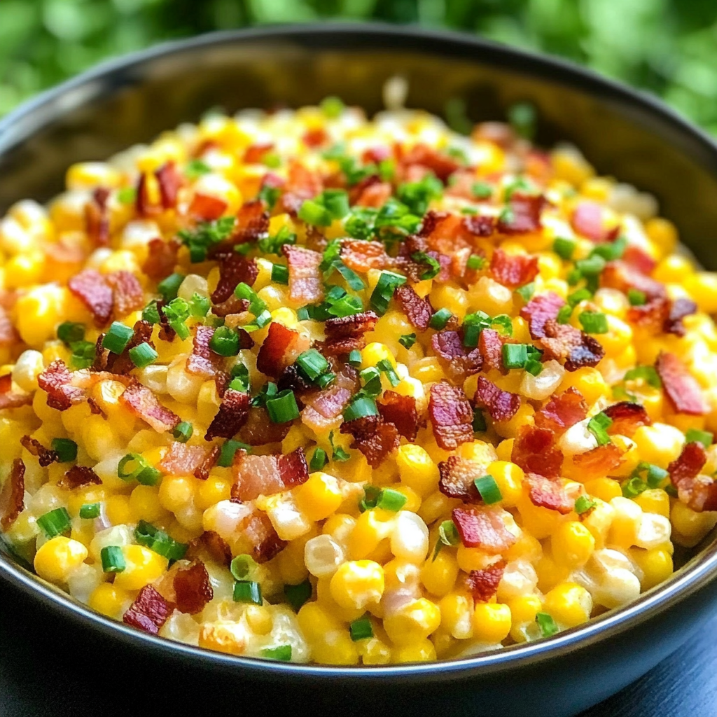 Slow Cooker Cheddar Corn with Bacon Recipe