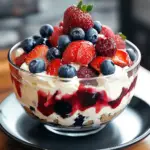 Oreo Trifle with Blueberries & Strawberries