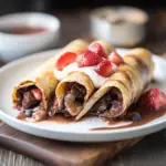 Tasty Strawberry Nutella Tortilla Roll Ups