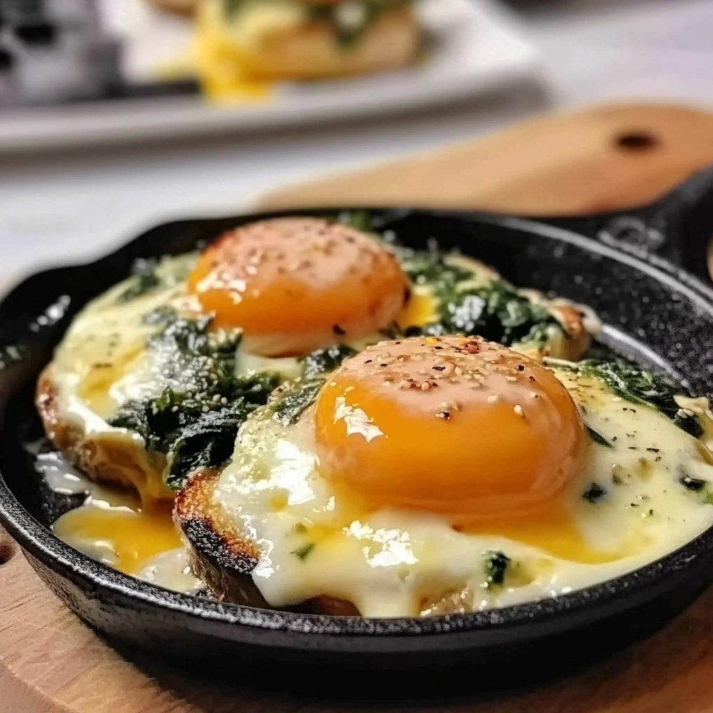 Baked Eggs Florentine for a Fancy Breakfast