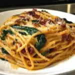 Creamy Spaghetti & Spinach with Sun-Dried Tomato Bliss